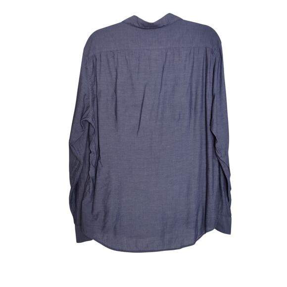 John Varvatos USA Men's Sz L Blue Lightweight Button Up Shirt Cotton Chambray - Picture 5 of 5